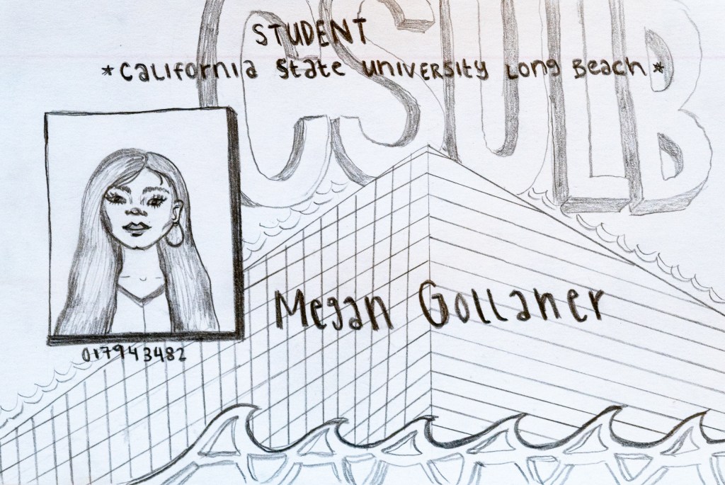 drawing of a student ID card