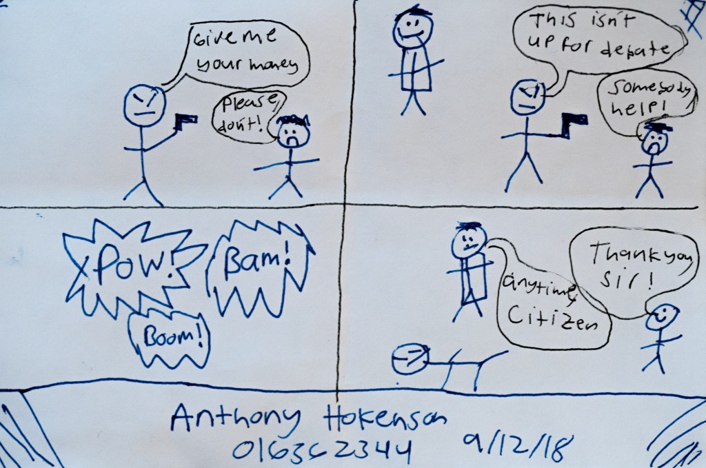 drawing of a student ID card