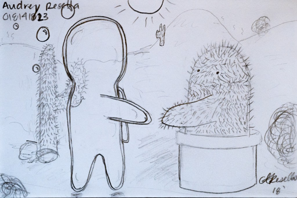 drawing of a student ID card