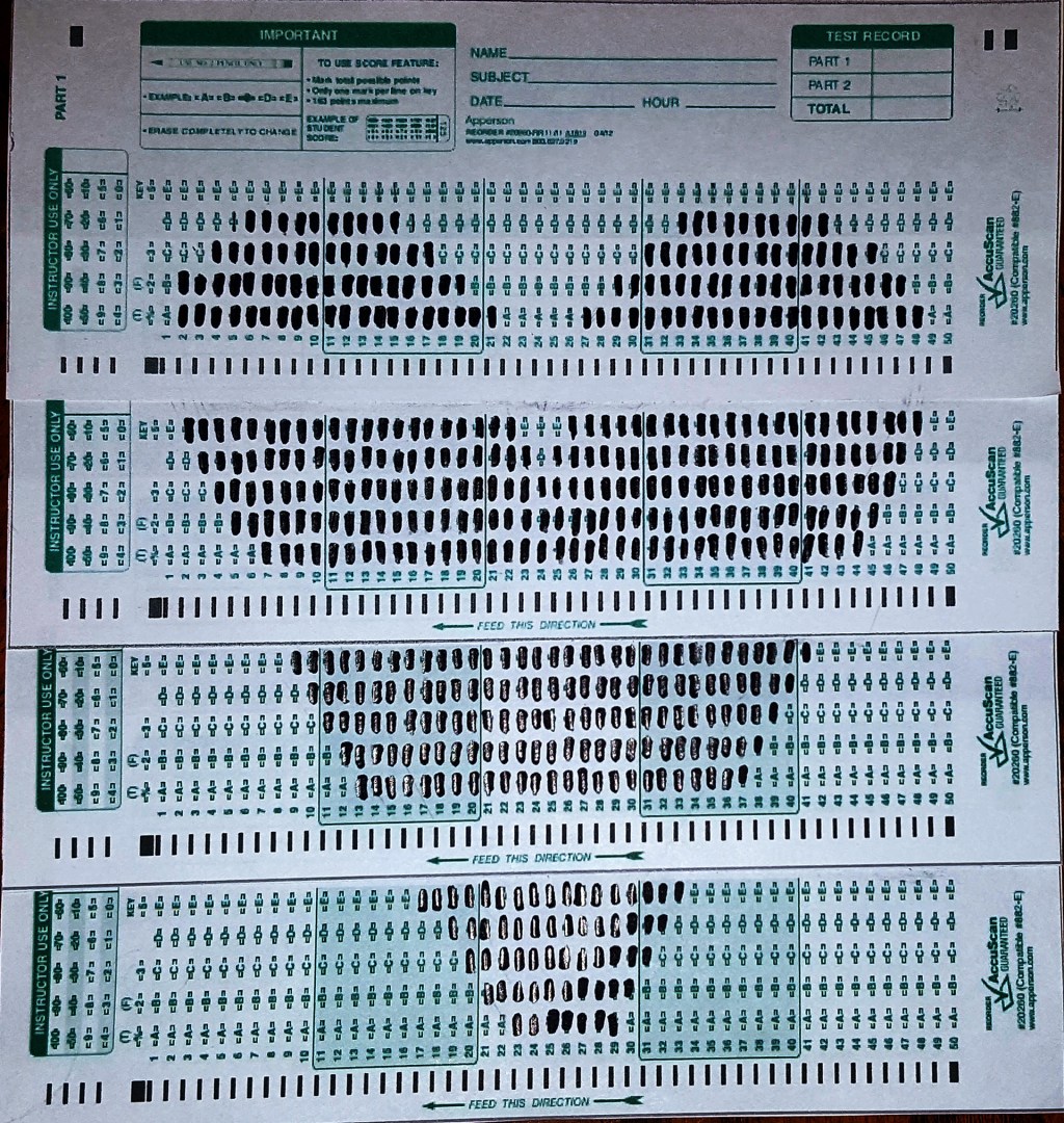 Wk 12 – Scantrons & Twines, oh&nbsp;my!