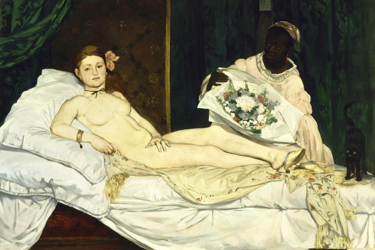 Olympia by Victorine Meurent and Edouard Manet, 1863
