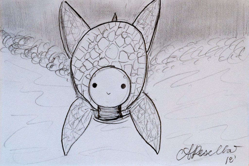 drawing of a student ID card