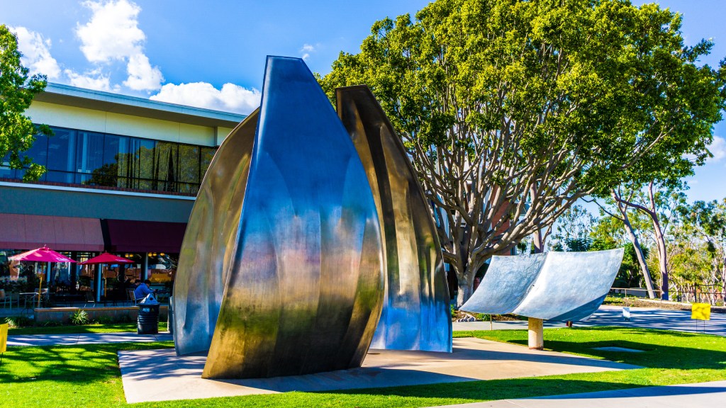 "Now" sculpture as installed on the campus of Long Beach State University