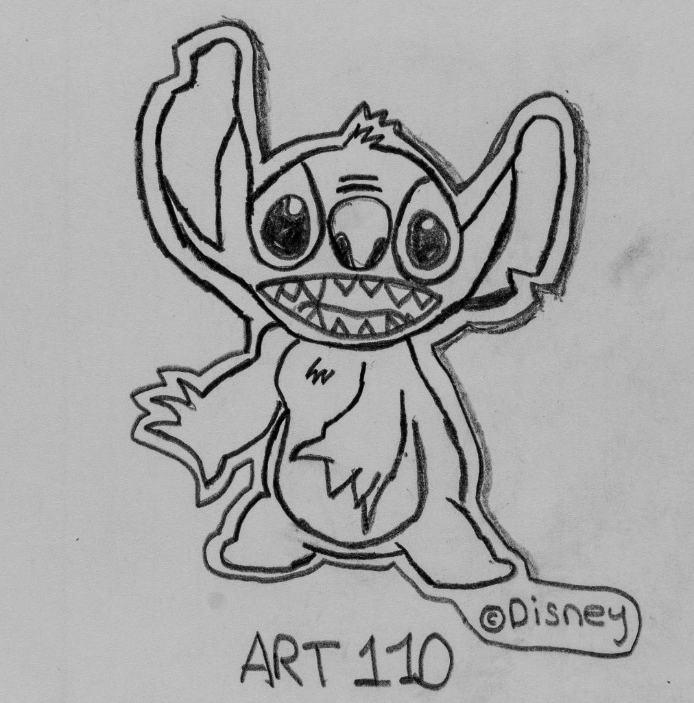 black-and-white pencil drawing of Art 110 sage "Philbin"