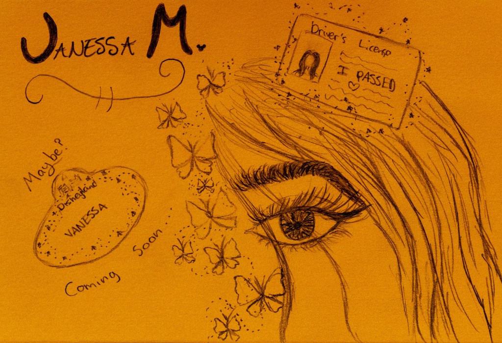 drawing of a student ID card