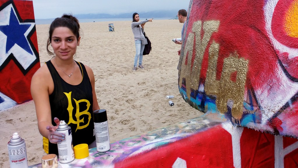 Layla Hadidi, Summer '16, at the Venice Beach Art Walls