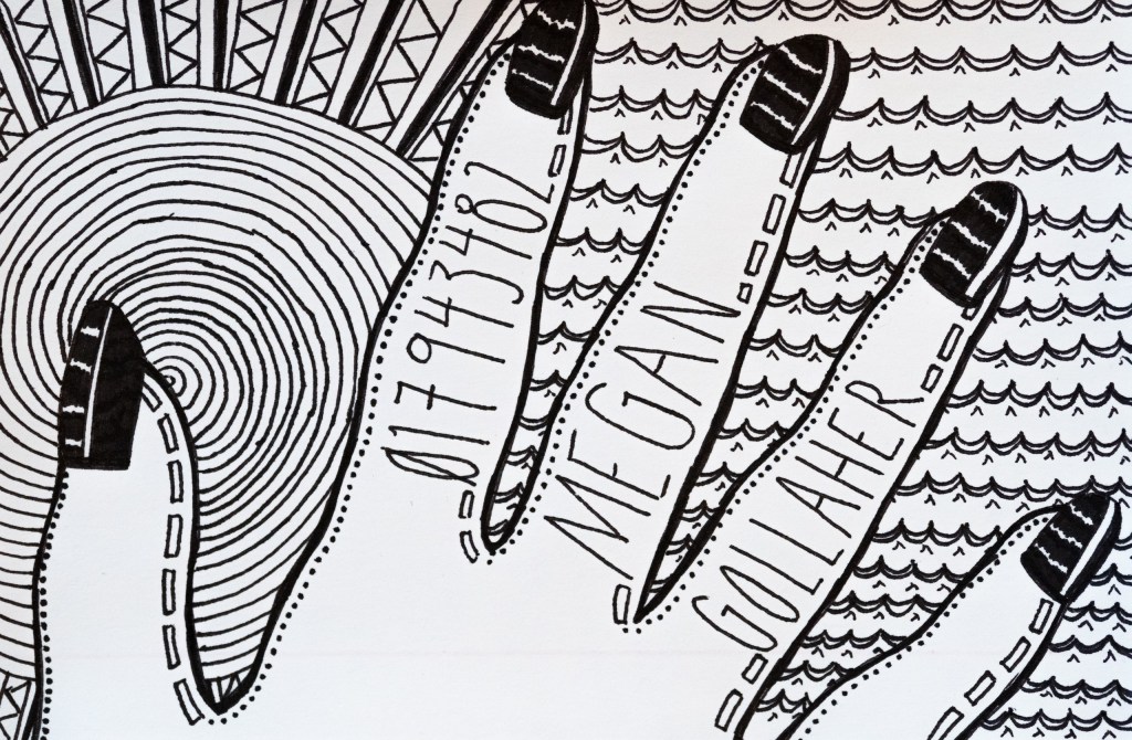 drawing of a student ID card