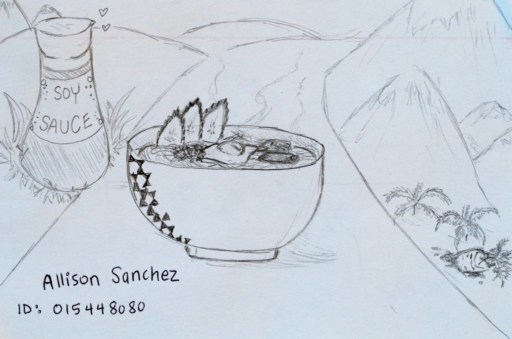 drawing of a student ID card